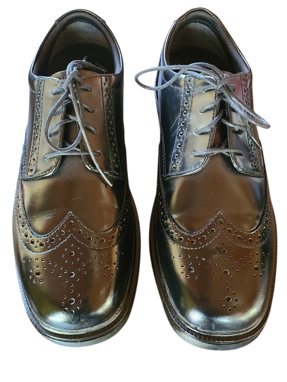 Nunn Bush Eagan Wingtip Oxford | Black Leather | 8.5 M | Slip Resistant